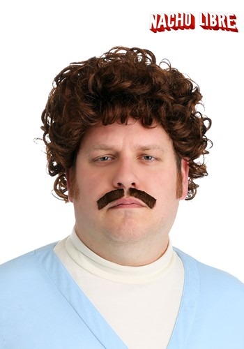 Adult Nacho Libre Wig & Mustache