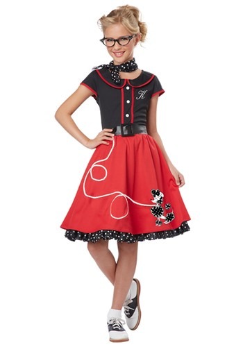 Girls Red 50's Sweetheart Costume