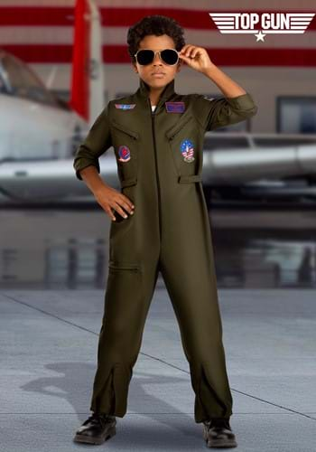 Kids Flight Suit Top Gun Costume