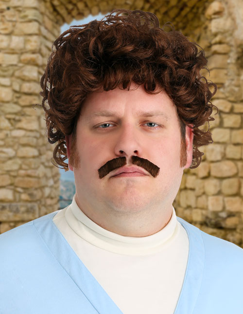 Nacho Libre Wig and Mustache Kit