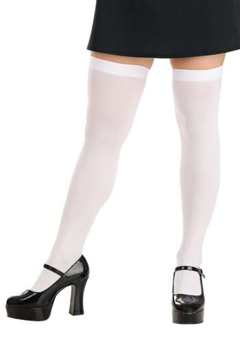 Opaque White Thigh High Tights