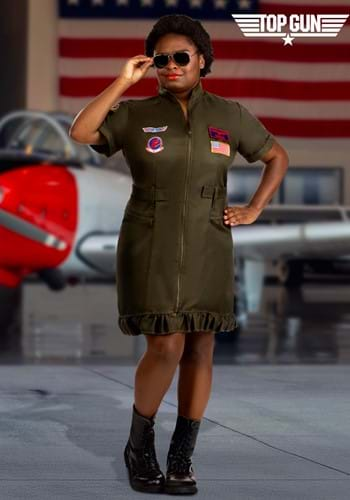 Plus Size Flight Suit Top Gun Costume Dress