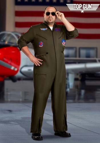 Plus Size Flight Suit Top Gun Costume