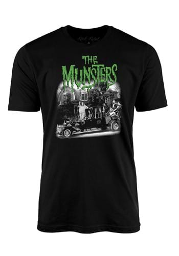 The Munsters Family Coach Graphic Adult T Shirt