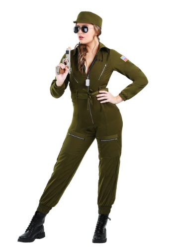 Womens Army Flightsuit Costume