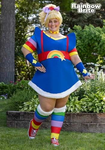 Women's Plus Rainbow Brite Costume