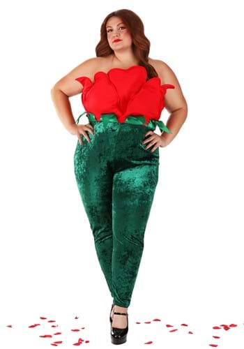 Women's Plus Red Rose Costume