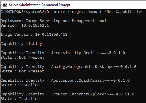 Dism.exe /Get-Capabilities