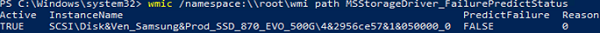 get FailurePredictStatus in windows via WMI