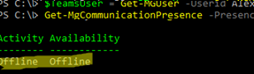 Get online presence status of MS Teams users with PowerShell