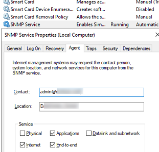 snmp agent contact info