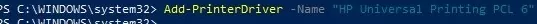 Add-PrinterDriver PowerShell