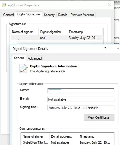 cat file digital signature