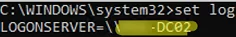 cmd - get logon server