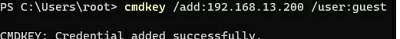 cmdkey: add guest credential to credential manager