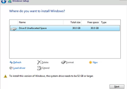 create partition table to install windows 11