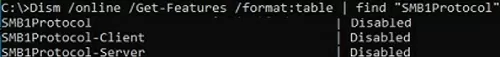 dism check if smb 1.0 protocol is enabled