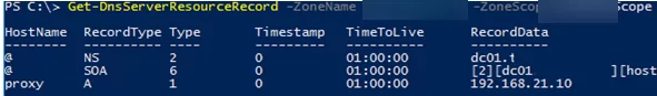 Get-DnsServerResourceRecord 