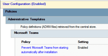 GPO option: Prevent Microsoft Teams from starting automatically after installation 