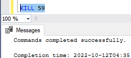 kill process in mssql