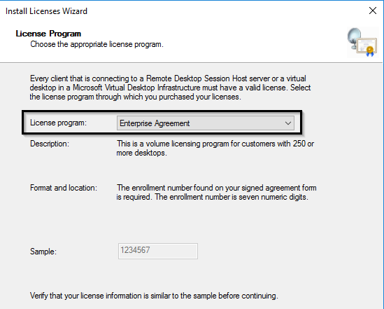 rds cal - enterprise agreement