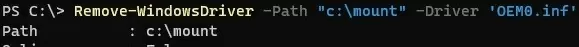 remove-windowsdriver from windows image with powershell