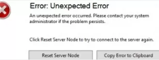 wsus console unexpected error